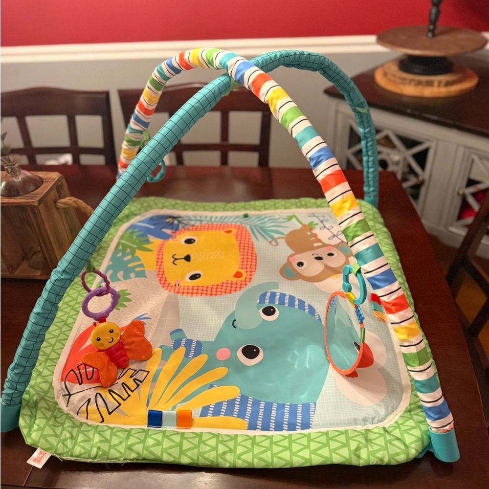 Colorful Baby Play Gym with Animal Prints